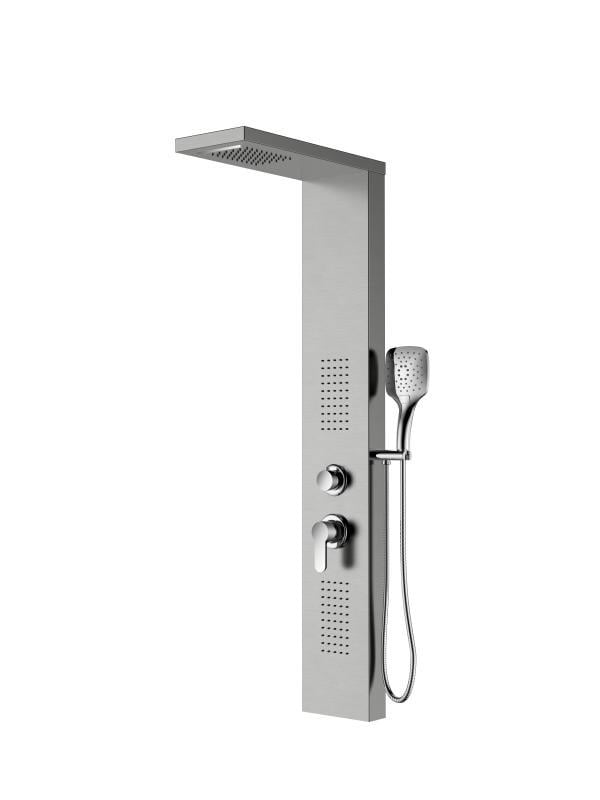 Panou de duș COLUMBIA, din oțel inoxidabil 130x20x50cm – inox periat