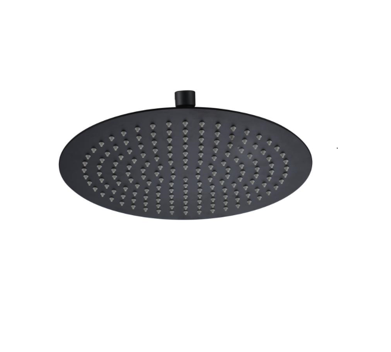 Cap de sus Slim Round 30cm – negru mat