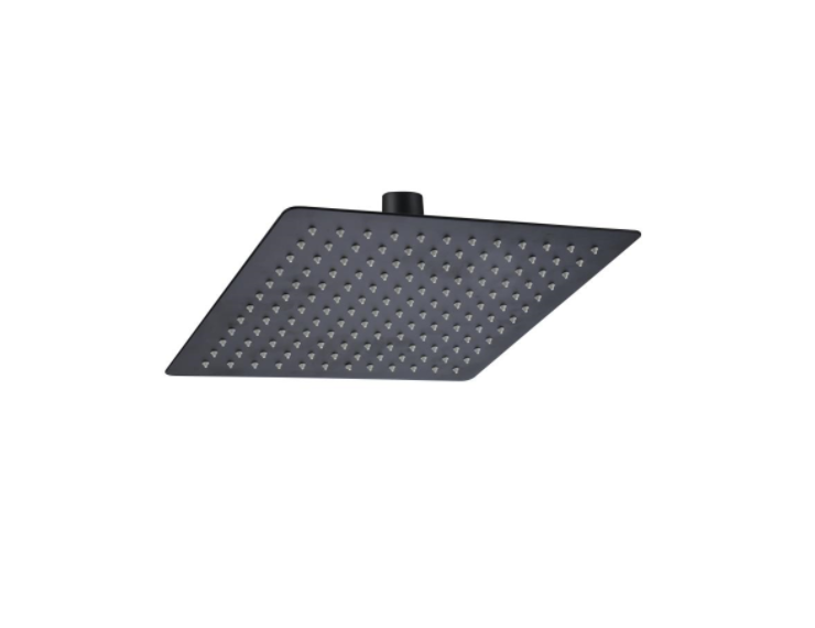 Cap de duș Slim Square 30x30cm – negru mat