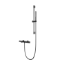 Baterie cada dus cu termostat ELEGANT, cu montaj pe perete - gun metal