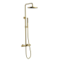 Coloana dus completa cu termostat ELEGANT cu  3 functii, montaj pe perete – Auriu periat