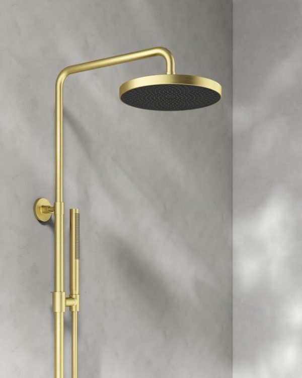 Coloana dus completa cu termostat ELEGANS cu  3 functii, Auriu periat - imagine 3