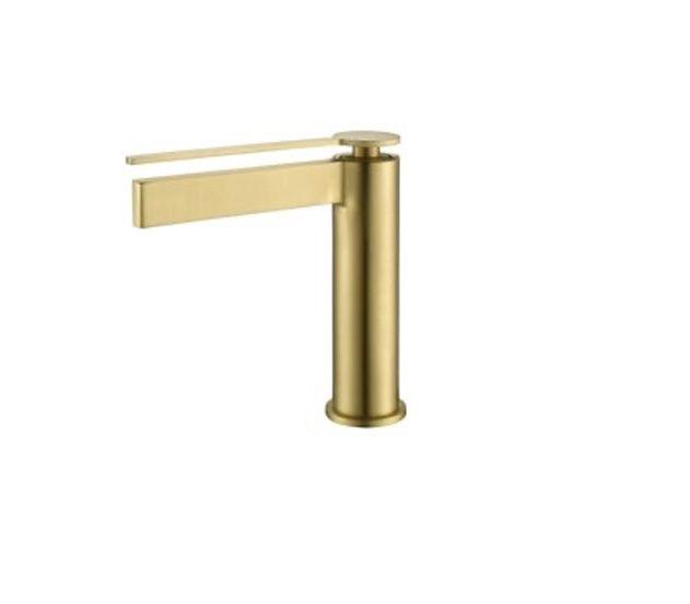 Baterie lavoar ELEGANT cu montaj pe lavoar – Auriu periat