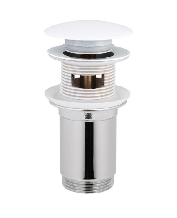 Ventil de scurgere click-clack pentru lavoar – alb mat