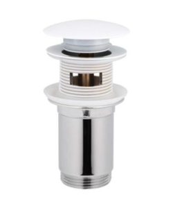 Ventil de scurgere click clack pentru lavoar alb mat