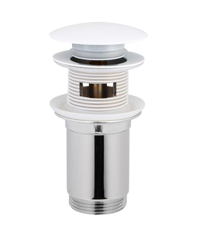 Ventil de scurgere click-clack pentru lavoar – alb mat