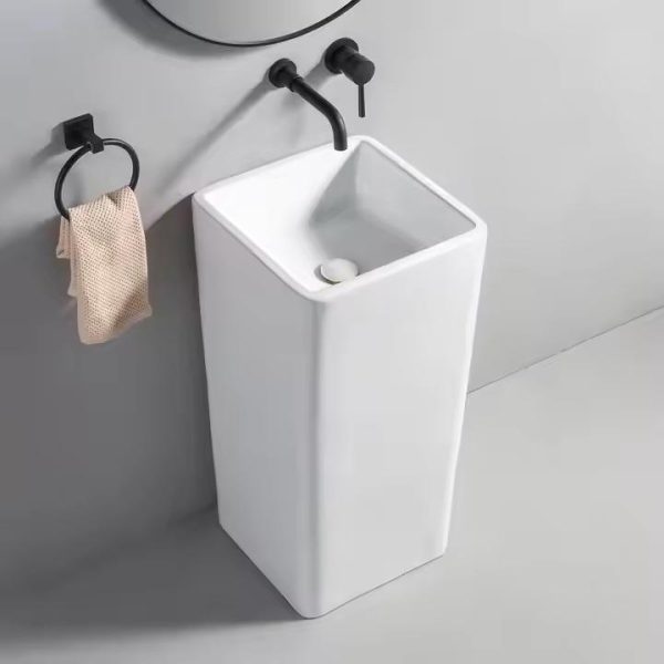 Lavoar freestanding FONTANA - alb - imagine 3