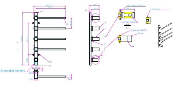 Radiator electric TUBELINE - Gun metal - imagine 2