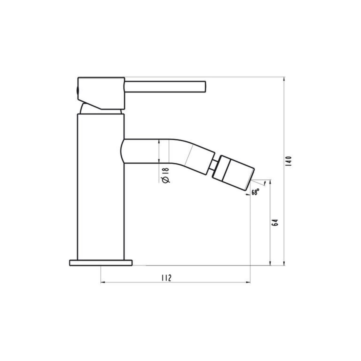 Baterie bideu cu monocomandă Sirio - imagine 2